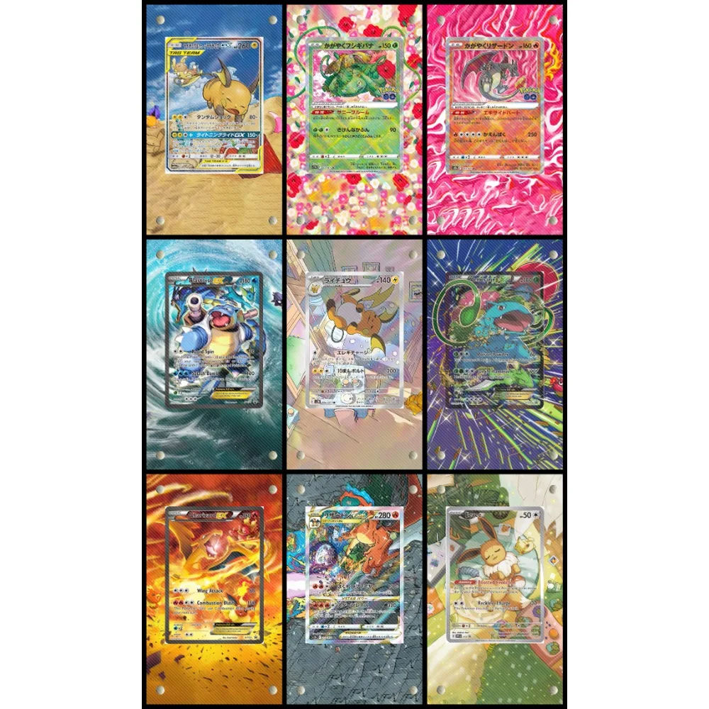 

Pokemon PTCG Acrylic Painting Extended Card Brick Charizard Venusaur Squirtle Eevee Gengar Anime Peripheral Game Collection Card