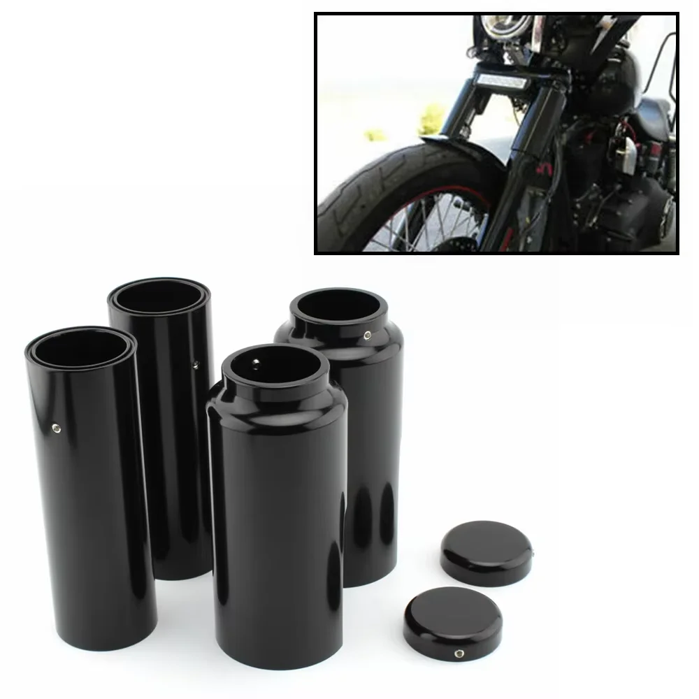 Für Harley Davidson Dyna Street Fett Bob 07-17 Motorrad Oberen/Unteren Gabel Stoßdämpfer Abdeckung Schutzhülle hülse