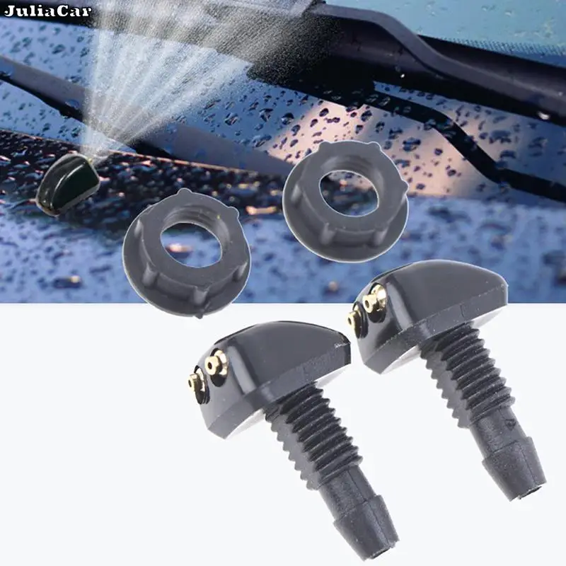 Boquilla limpiaparabrisas Universal de 2 uds, salida de boquilla de agua para Peugeot 206 207 301 307 2008 RCZ 308 3008 407 408 4008 508 508 508RX