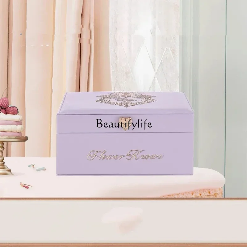 Flower Know Strawberry Rococo Limited Peripheral Hand Mirror Limited Makeup Mirror Jewelry Storage Box