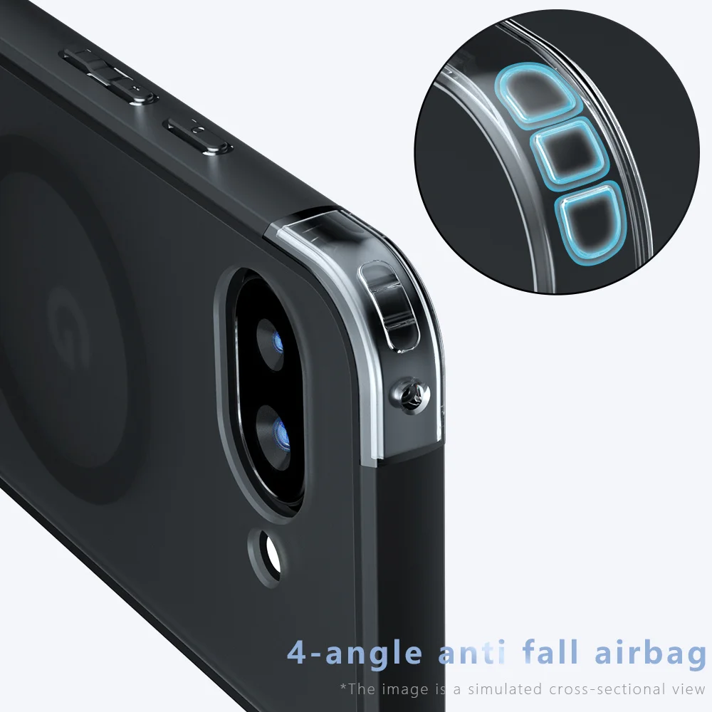 Luxury Thin Translucent For Magsafe Phone Case For Google Pixel 8 9 10 Pro XL 9A 8A 7A Wireless Charge Air Bags Protective Cover