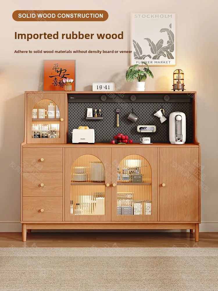 

Solid wood dining side cabinet integrated cabinet against the wall, locker, tea cabinet, living room locker, cabinet