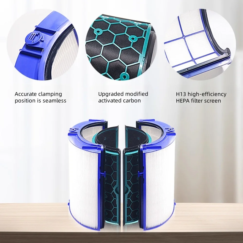 Замена HEPA-фильтра для очистителя воздуха Dyson HP04, TP04, DP04, DP05, TP05, простой в установке HEPA + угольный фильтр для улучшения
