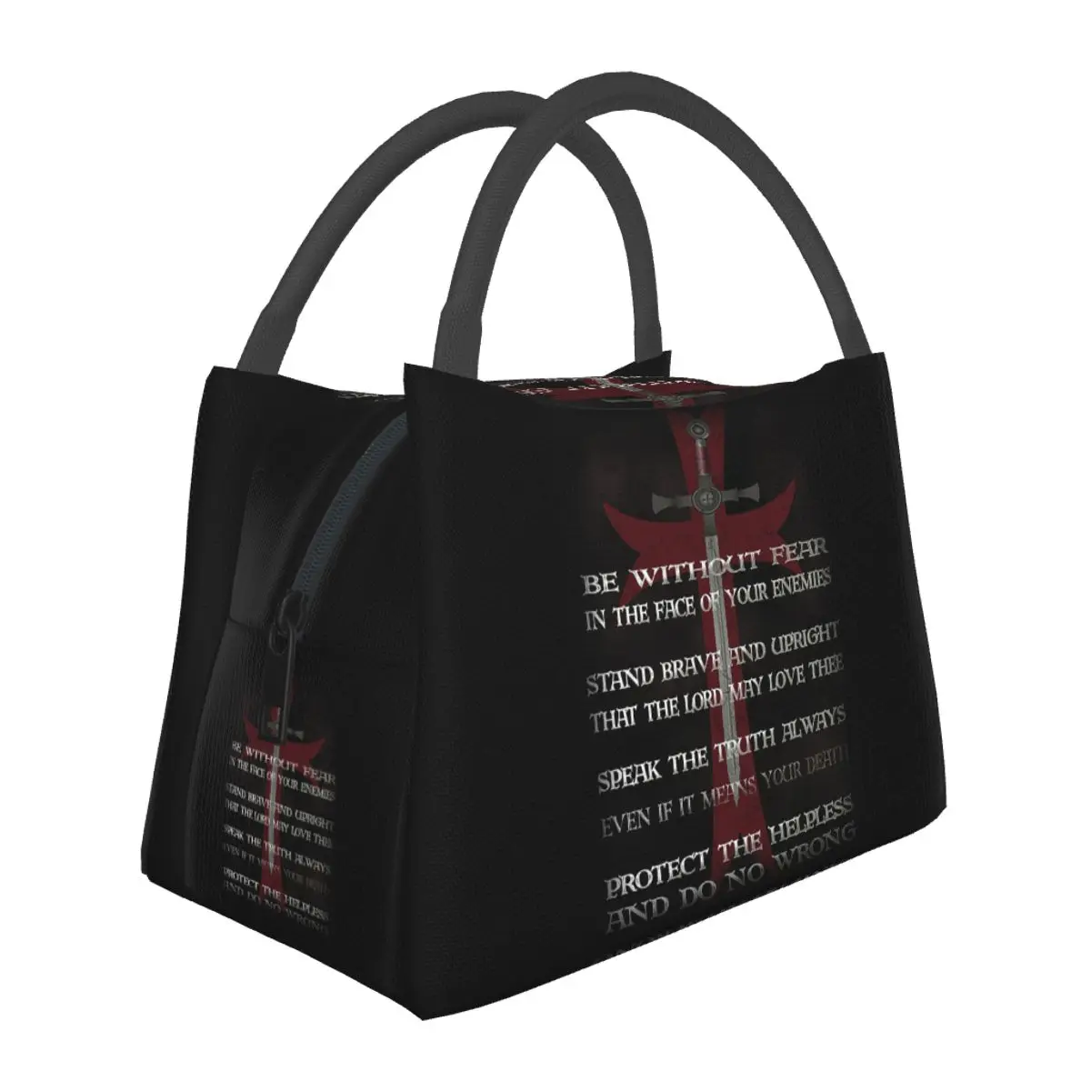 Knight Templar Sword Crusader Lunch Bags Insulated Bento Box Resuable Lunch Tote Picnic Bags Thermal Bag for Woman Girl Work