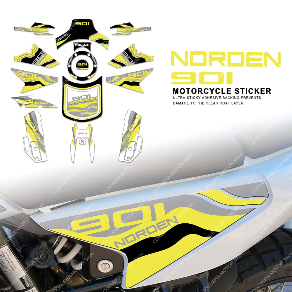 

Motorcycle Modification Fuel Tank Sticker Decoration 3D Protection Sticker For Husqvarna Norden 901 2024 Sticker Kit