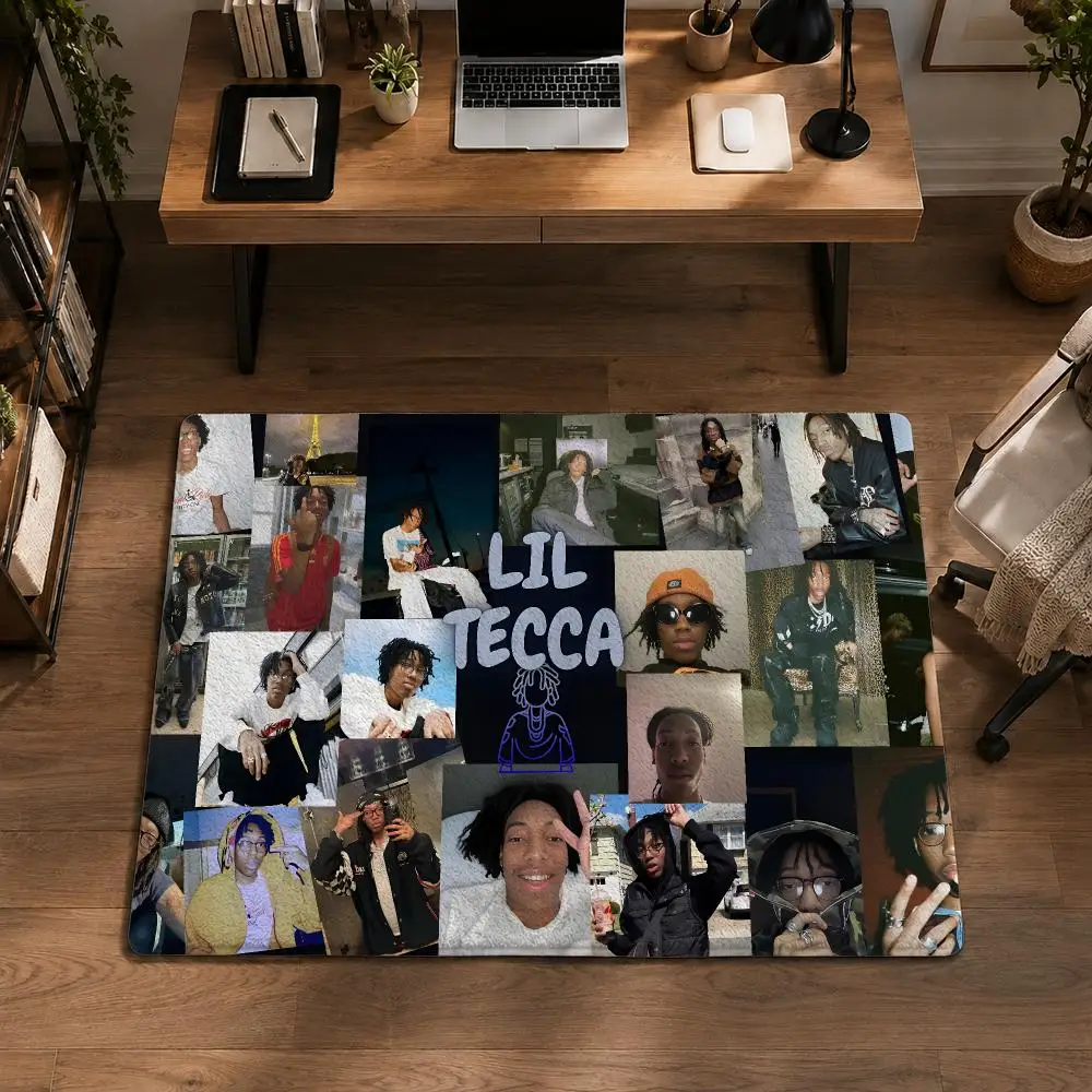L-Lil Tecca Album Cover Art Floor Mat Flannel Non-Slip Washable Soft Rug For Bathroom Kitchen Bedroom Living Room Home Decor