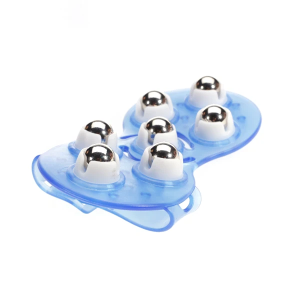 7 Roller Rolling Stainless Steel Rolling Ball Massager Glove Reliever