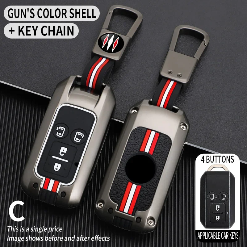 

Car Key Cover for Suzuki Swift Wagon R Jimny Sierra Spacia Ertiga 2 4 Bottons Keychain Accessories
