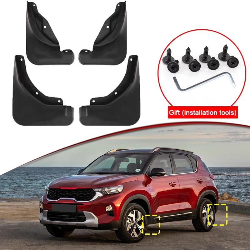 

Car Styling For KIA Sonet 2020-2023 2024 ABS Car Mud Flaps Splash Guard Mudguards MudFlaps Front Rear Fender Auto Accessories