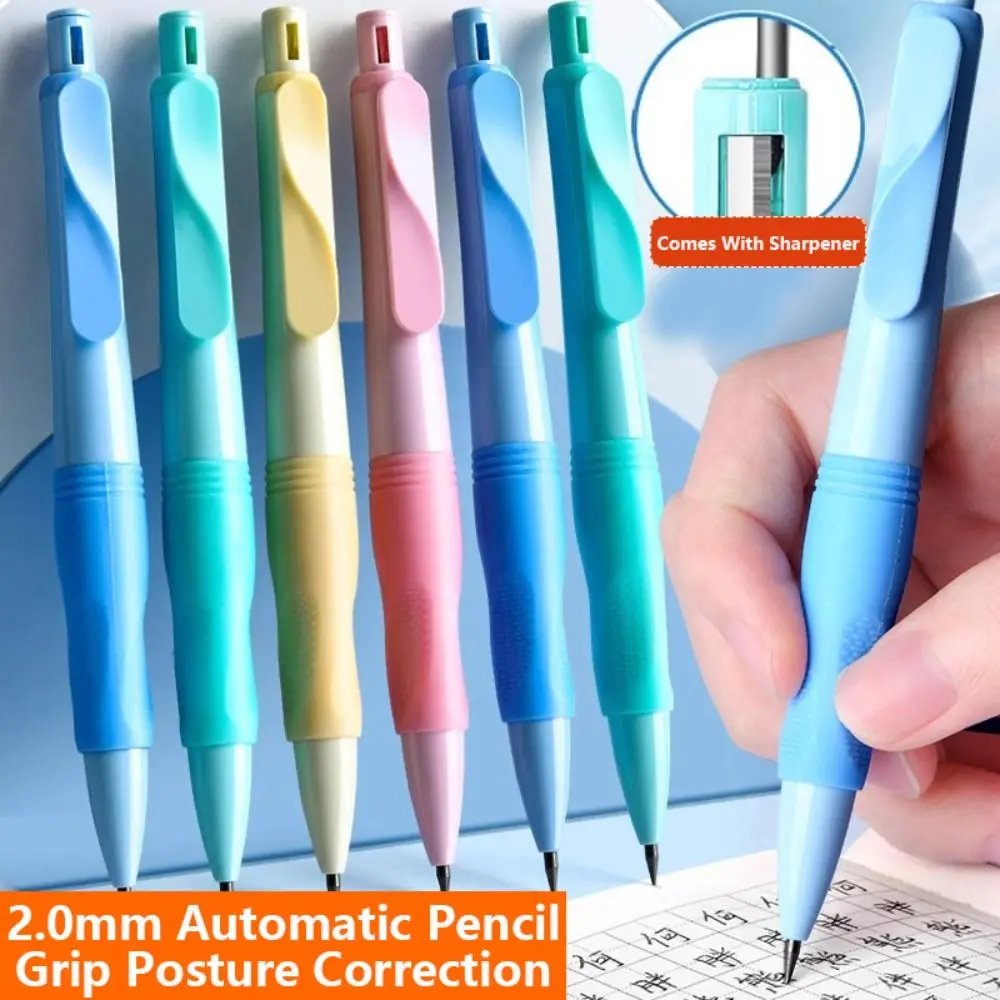 

Creative 2.0mm Grip Posture Correction Automatic Pencil Mechanical Pencil Comes With Sharpener 2B Lead Movable Pencil For Sketch