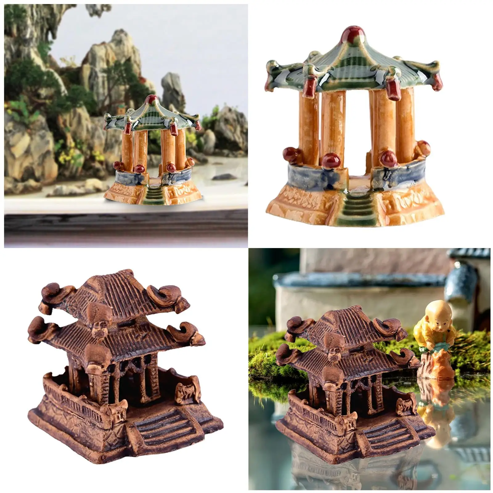 

Миниатюрная фигурка сказочного сада, статуя павильона, украшение стола, цветочная кровать