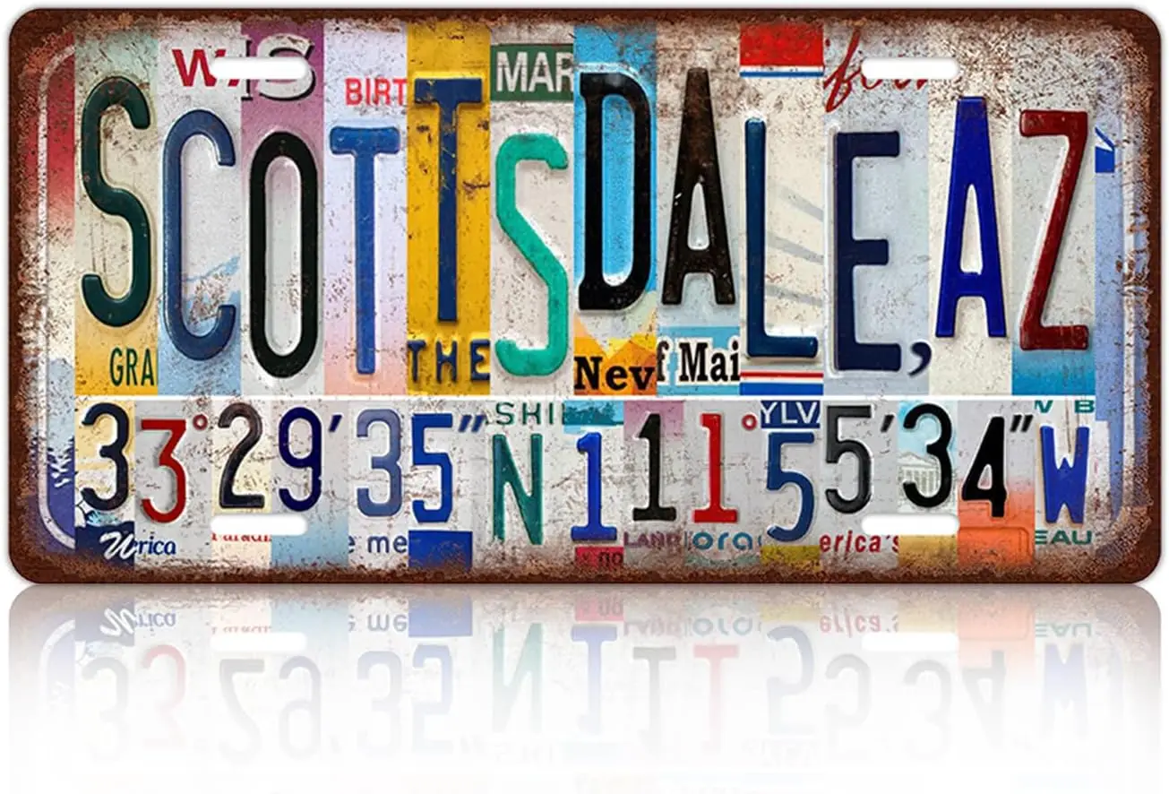 Винтажный городской настенный декор Скоттсдейл, волшебная вывеска, металлическая вывеска, жестяные вывески, плакат
