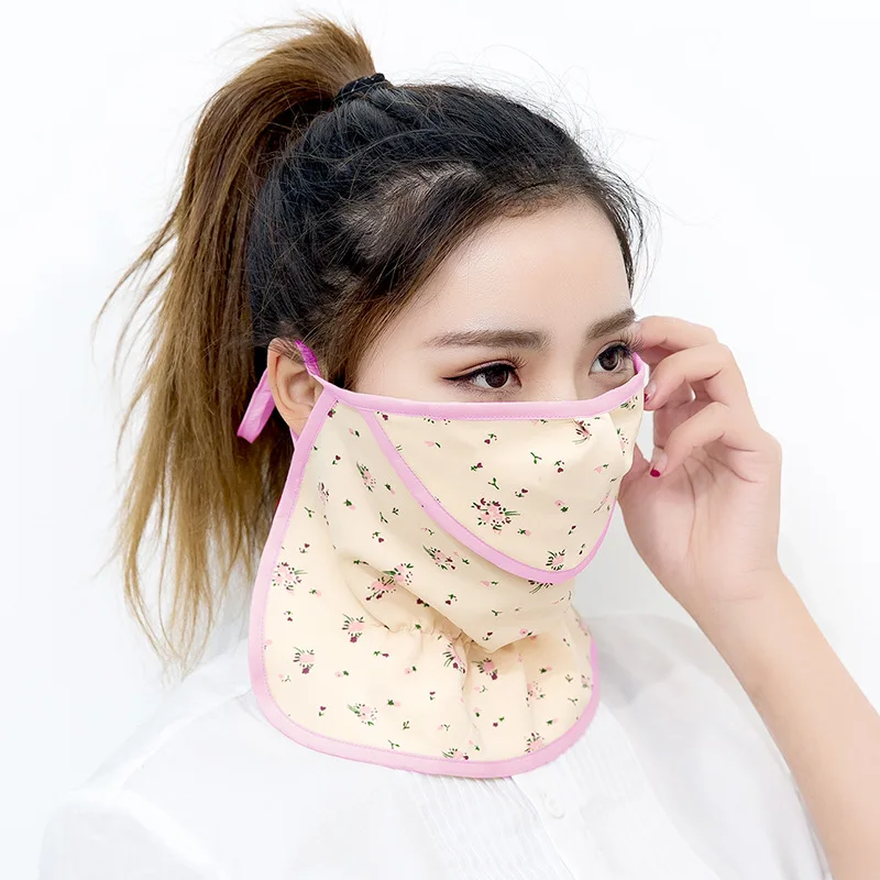 Korean Version New Fashion Mask Sunscreen Breathable Opening Outdoor Riding Masks Ice Silk Cool Feeling Mask Wholesale