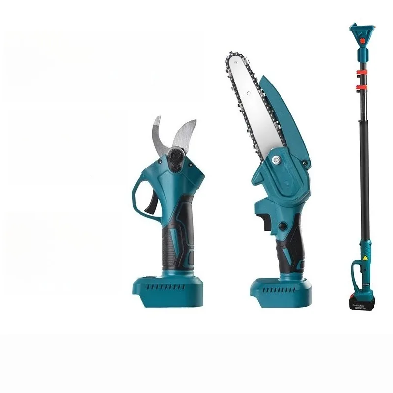 リチウム電池高枝ポールセット高枝鋏格納式園芸剪定鋏伐採チェーンソー