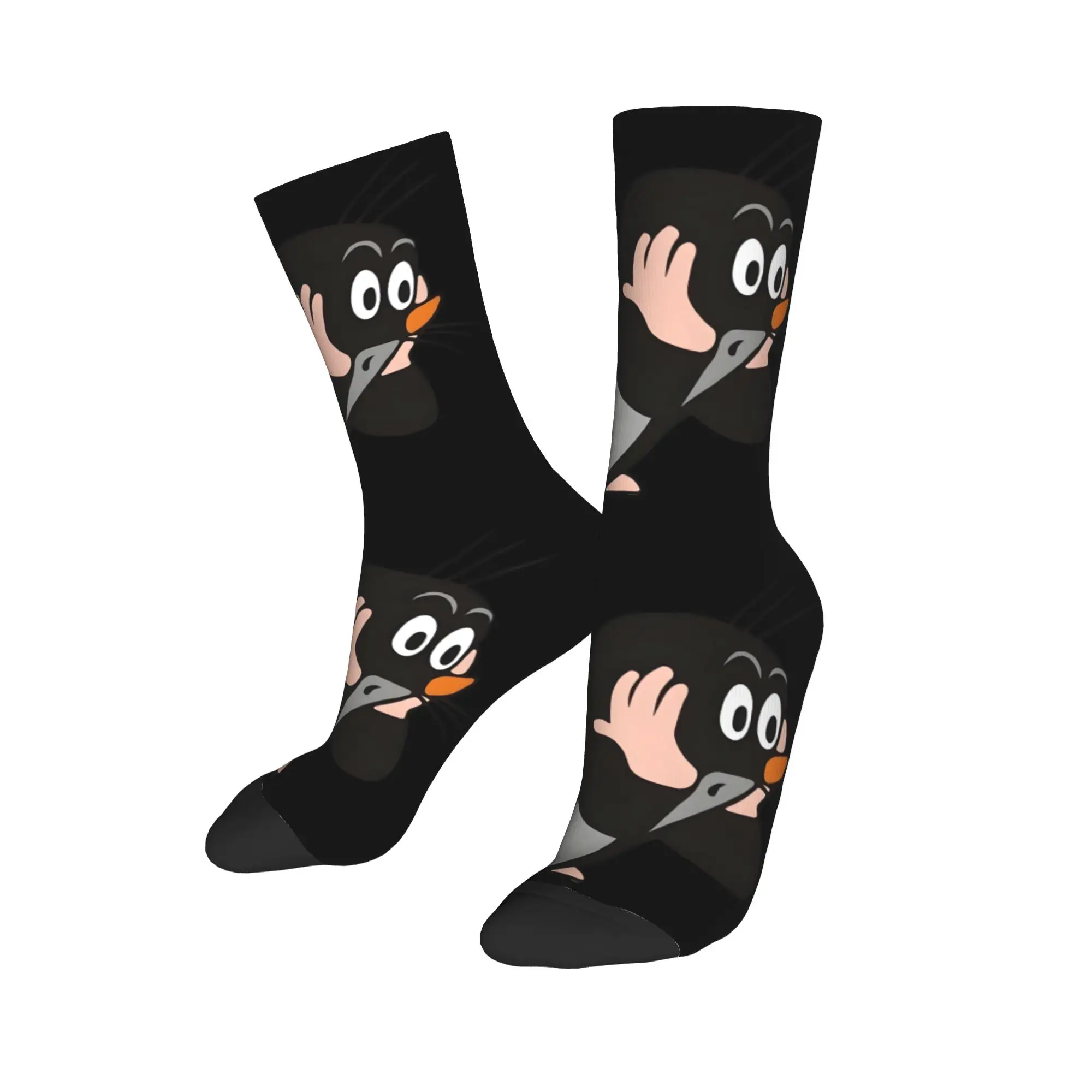

Custom Curious Mole Cartoon Dress Socks Men Women Warm Fashion Novelty Krtek Little Maulwurf Crew Socks