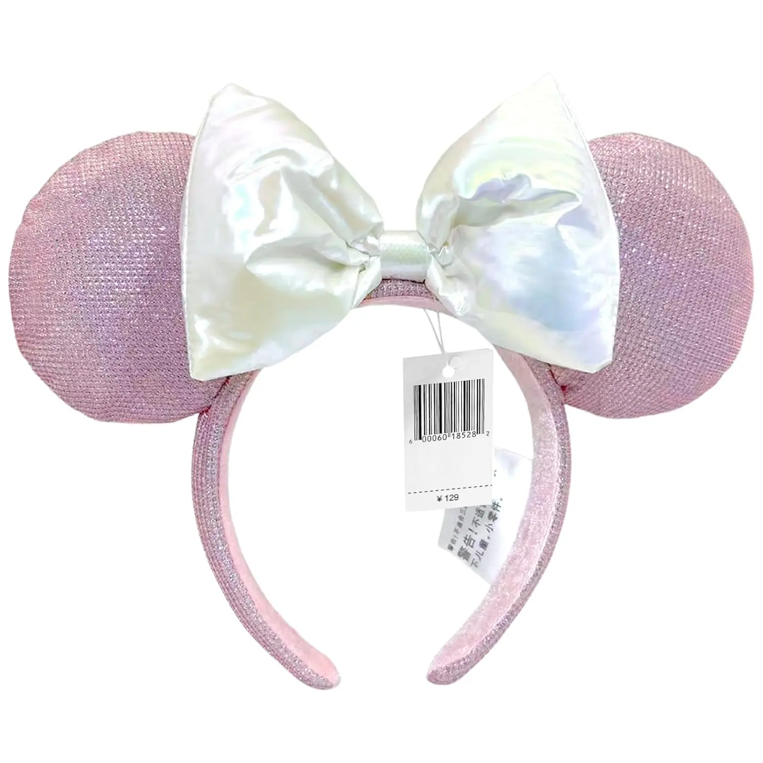 Mickey Mouse Ohr-Stirnbänder, rosa weiße Schleife, Haarbänder, Halloween, Weihnachten, Geburtstag, Party, Prinzessin, Cosplay, Kostüm für Frauen und Mädchen