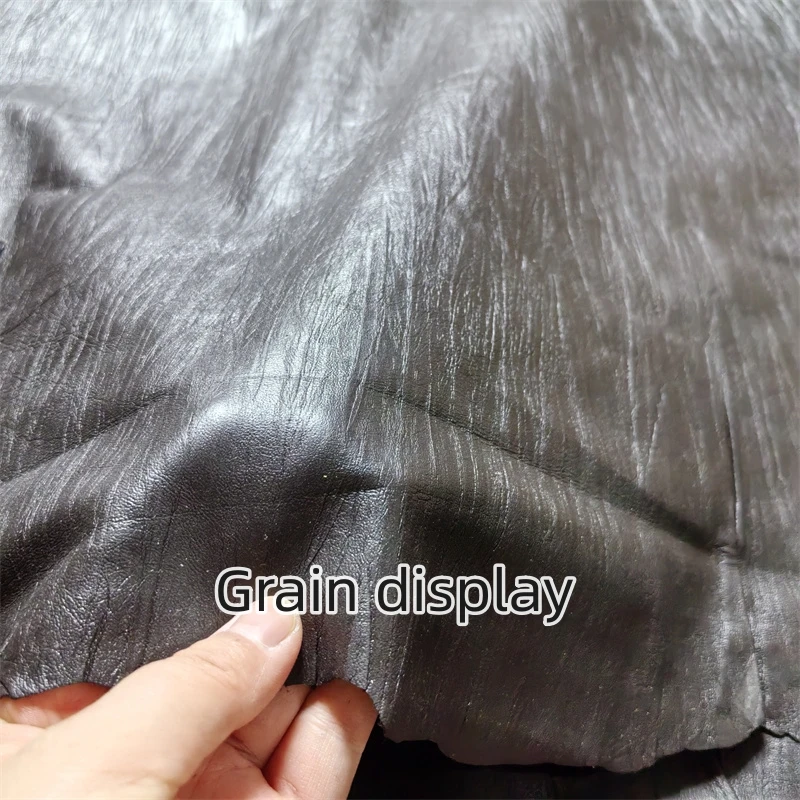 0.6mm Brown Black Sheepskin. First Layer Leather. Real Leather Fabric. Handmade DIY For Clothes. The Whole Sheepskin.