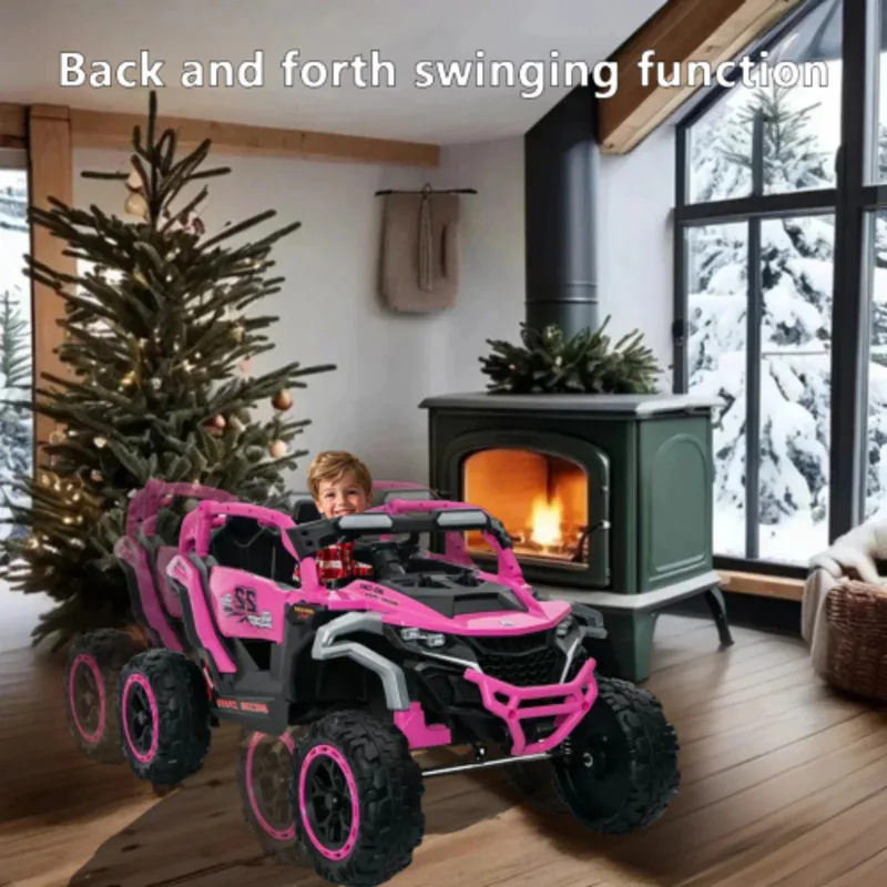 Kids 12V Electric Ride On Truck Car Models Remote Control Front Rear Shock Suspension 2 Seater UTV Flashlights
