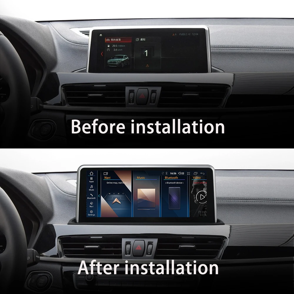 8581 IPS Octa 12.3 بوصة 10.25 بوصة Android14 GPS مكبر للصوت مشغل DVD للسيارة مع DSP Carplay Auto لـ X1 F48 X2 F49 2016-2020