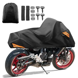 X Autohaux Motorcycle Cover 300D Outdoor Waterproof Half Cover for Touring Models for Harley Road King 245cm/265cm/295cm Long