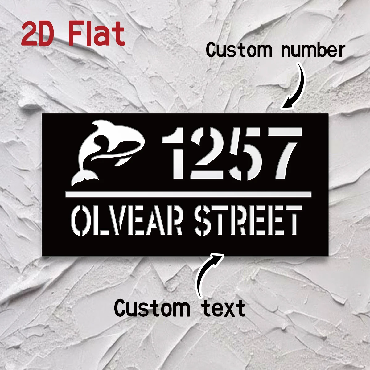 1Pc Custom Coastal animals Number&Text Acrylic House Number Door Street Sign Plaque,Home Room Garden Decor,Birthday Wedding Gift view 6