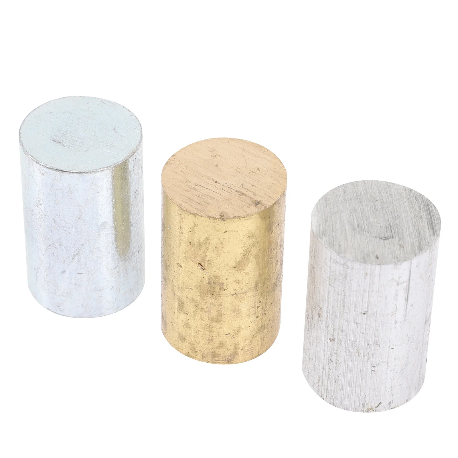 1Set Physics Density Body Metal Cylinder Kit Aluminum Copper Iron Cylinders for Density Analysis Specific Gravity Science