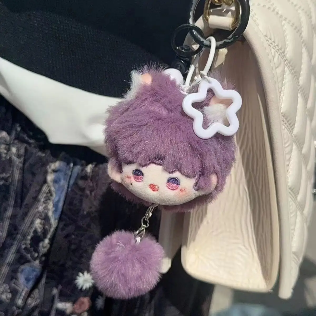 

Anime Love and Deepspace Rafayel Zayne Xavier Cotton Doll Squeak Furry Pendant Likable Bag Keychain Bauble Cosplay Xmas Gift