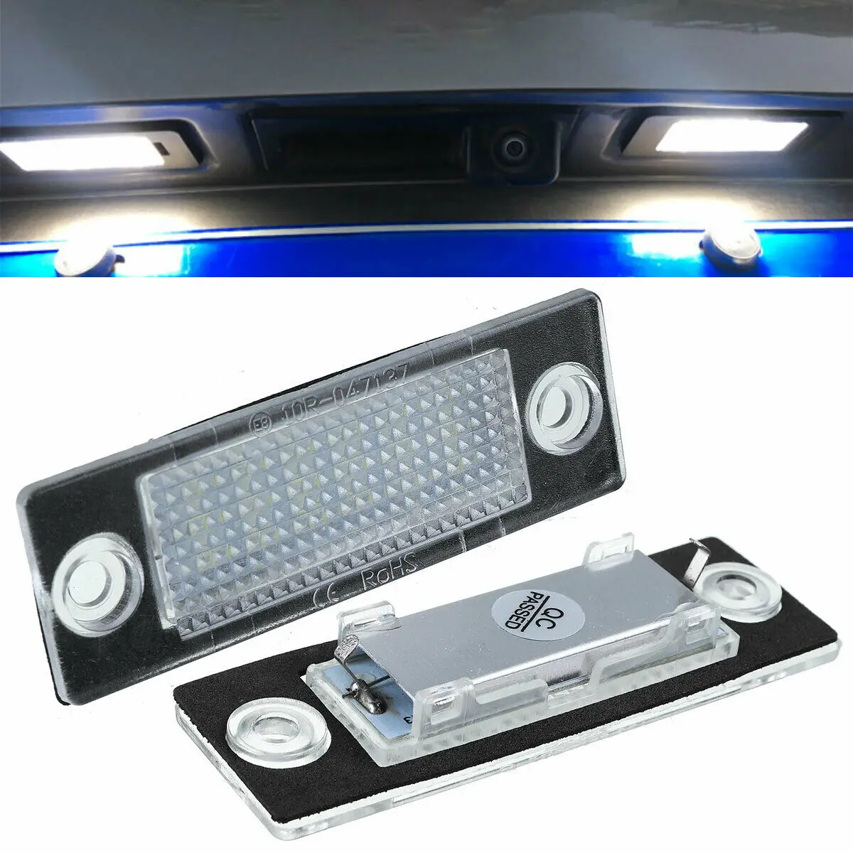 

2pc 18 LED License Number Plate Light LED Strip Light Bar LED Turn Signal Lights For Auto For VW Golf MK4 Transporter T5 Caddy