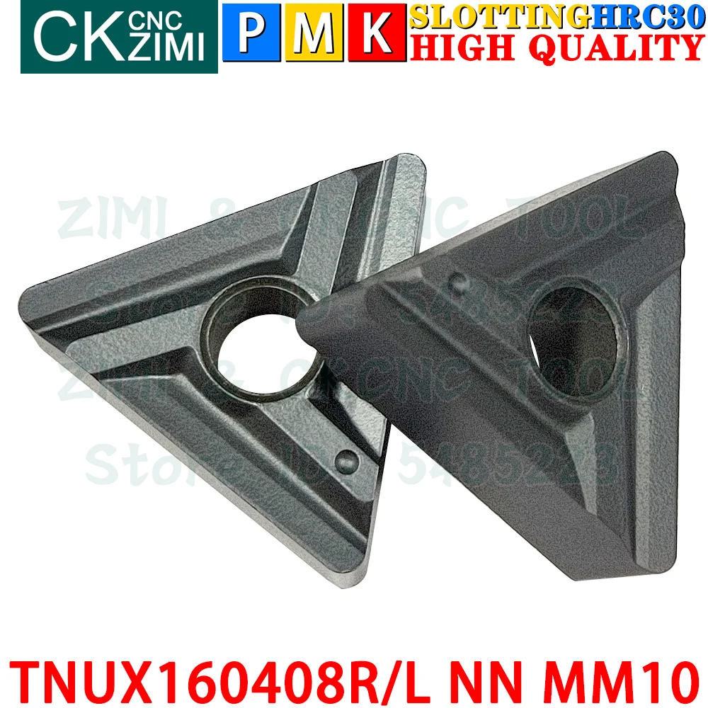 TNUX TNUX160408R NN MM10 TNUX160408L NN MM10 Inserções de carboneto Ferramentas de insertos de torneamento ranhurados e ranhurados CNC TNUX1604 TNUX 1604 Ferramentas de corte de fresagem