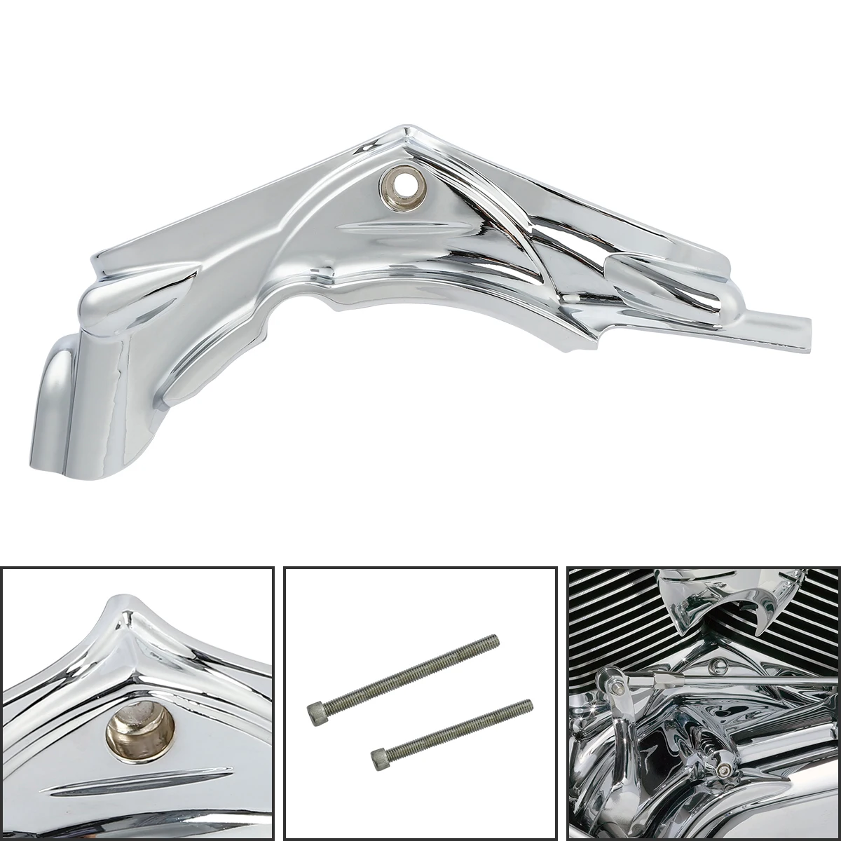 Motorcycle Chrome Cylinder Base Side Cover Moto Decor Accessories For Harley Touring Electra Glide Road King 2007-2016