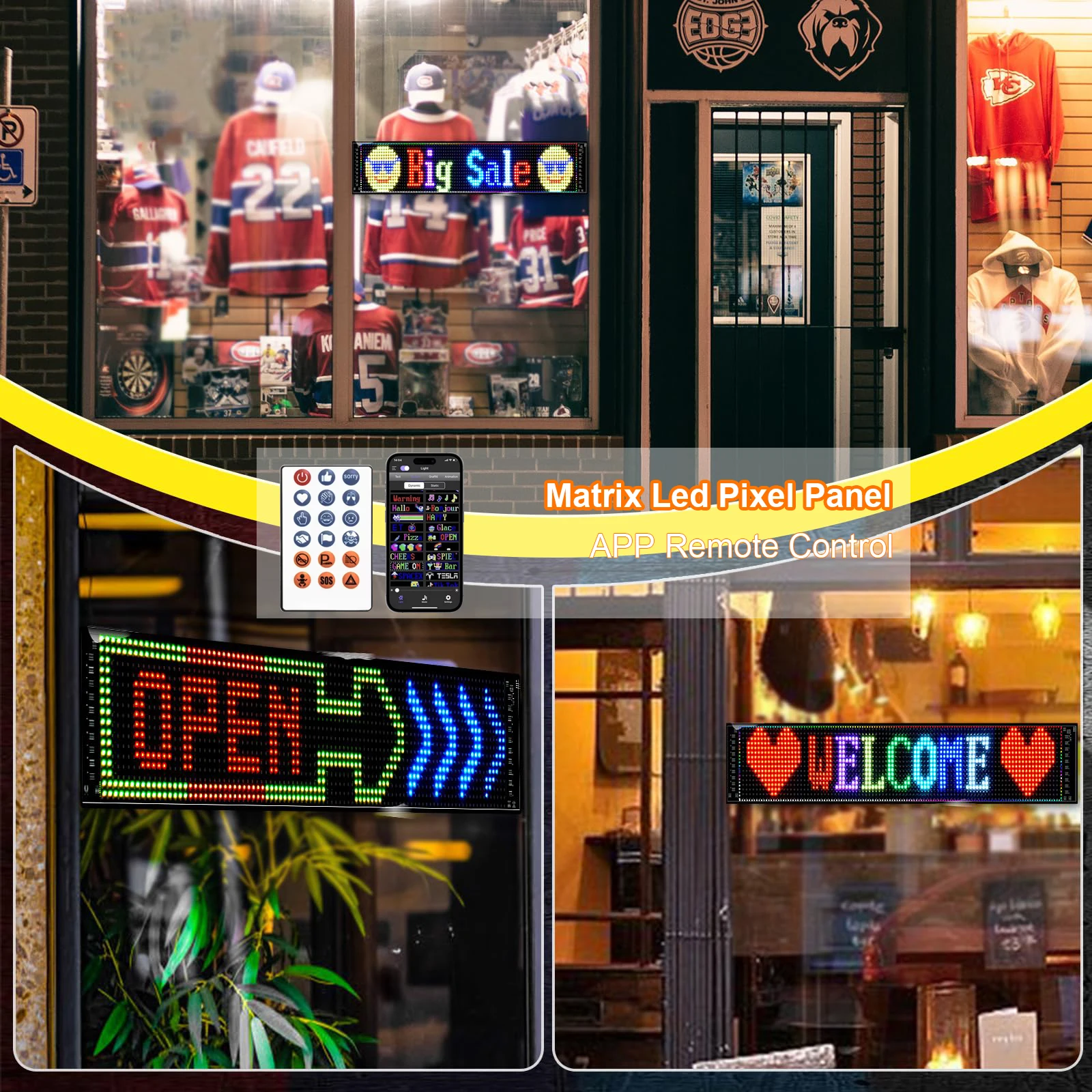 Luz de ojos de diablo, pantalla Flexible de ojo grande para parabrisas, pantalla LED programable para desplazamiento de coche, señal de luz Led para ventana de coche