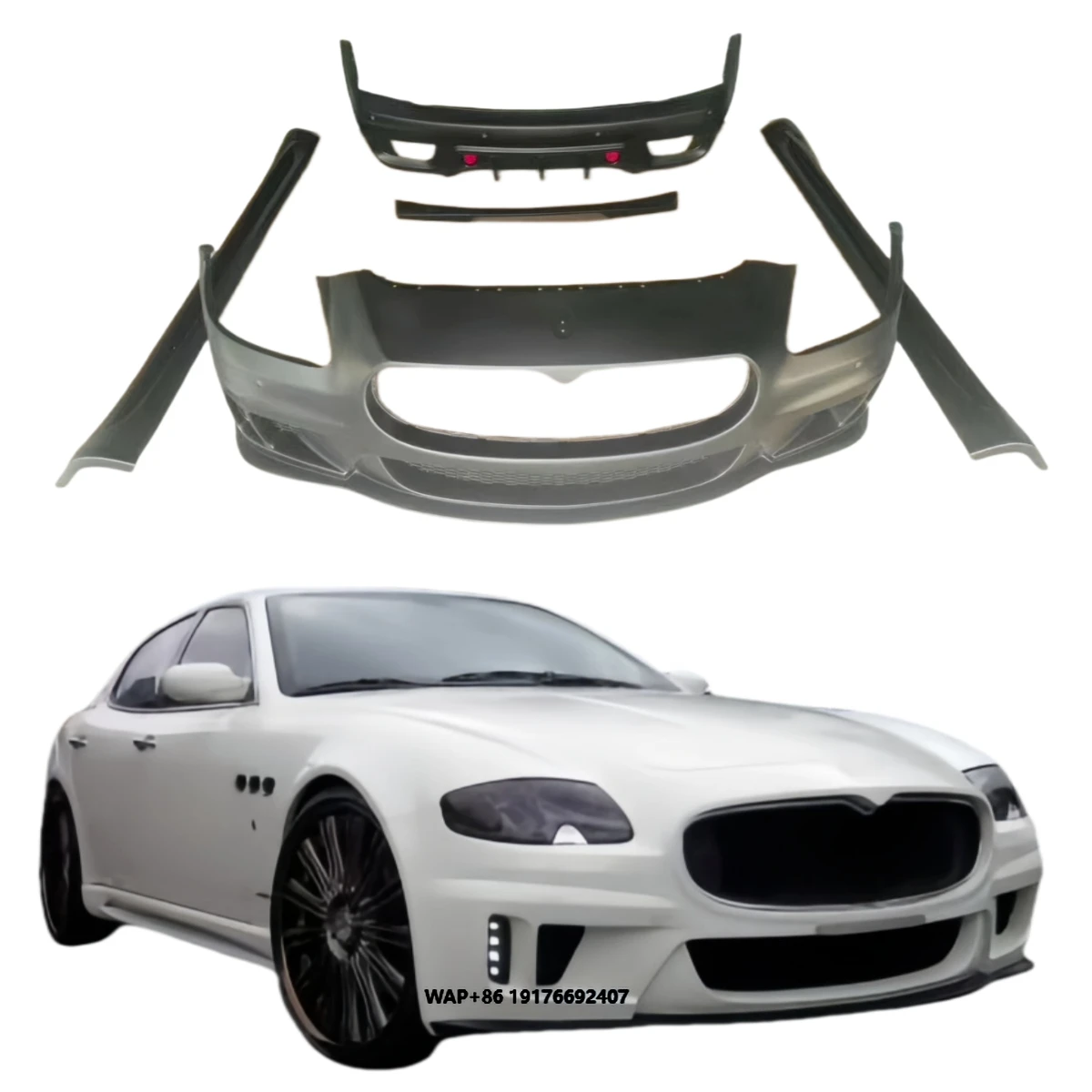 

For 2004-2012 Quattroporte Eros Version 1 Body Kit - 4 Piece - Includes - Eros Version 1 Front Bumper Cover Eros V