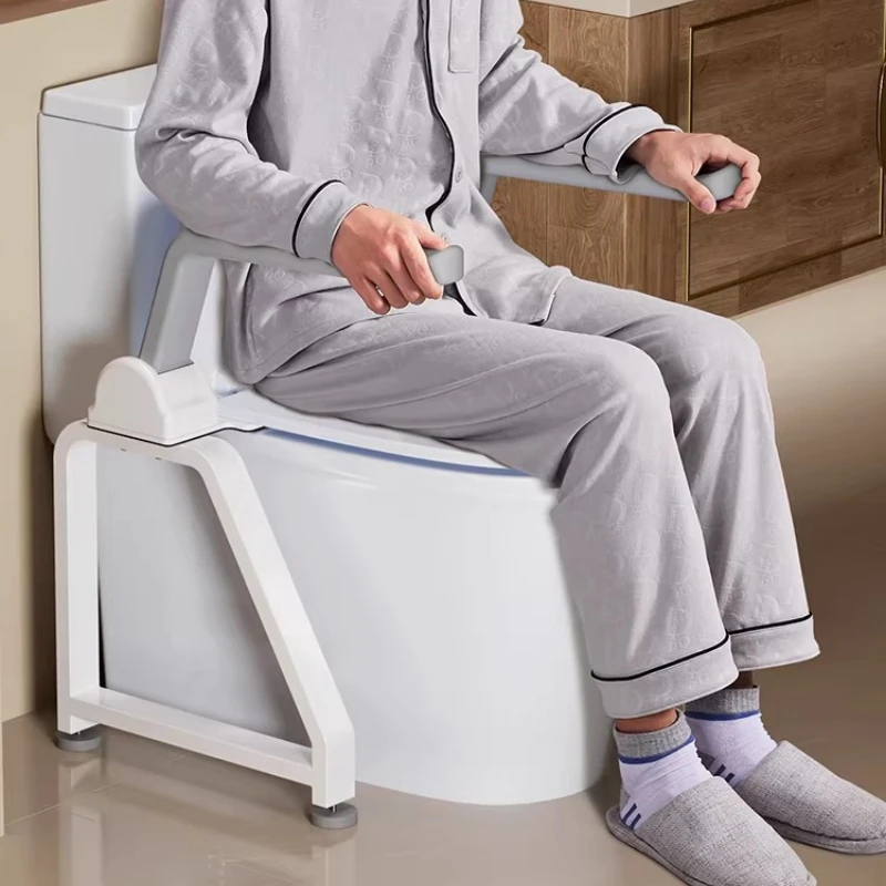 Toilet Safety Stand Assist Frame for Elderly,Bathroom Handrail for Sitting and Standing Up - Adjustable Commode Aid for Seniors