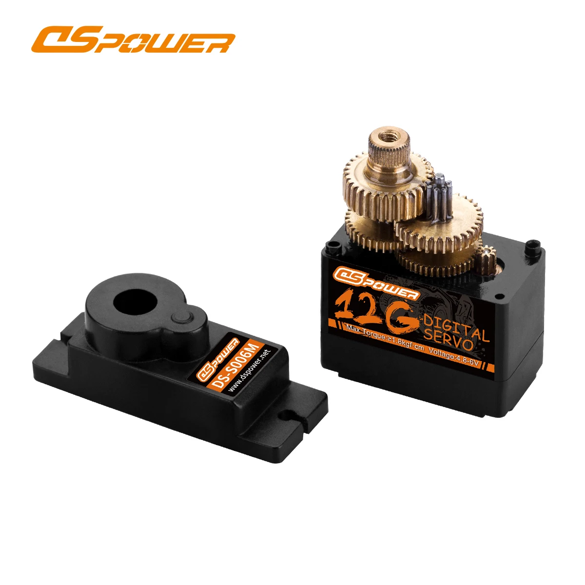 Dspower 9g 12g mini servo motor digital 4.8-6v para carro rc 450 helicóptero scx24 wltoys k969 micro q avião fpv barco robô parte