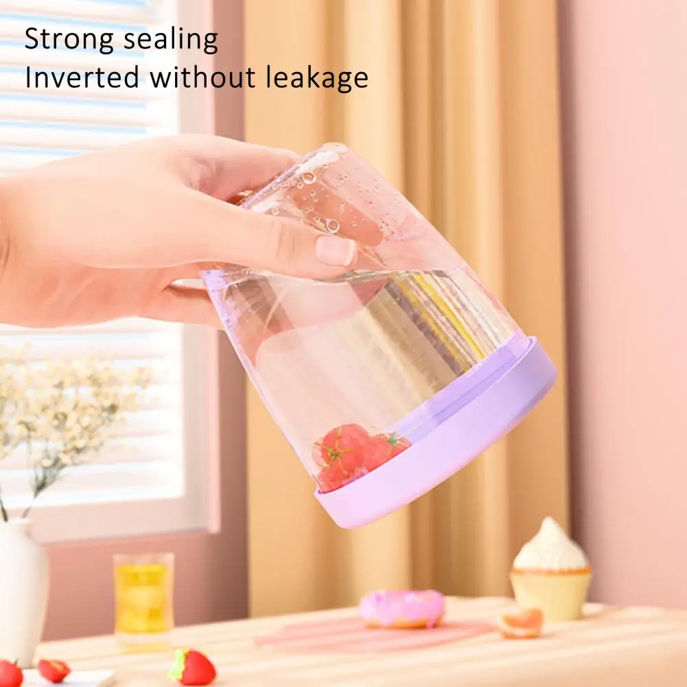 

Portable Food Container Portable Double-layer Salad Cup with Fork for Picnic Travel Leakproof Sealed Food Container for Outdoor