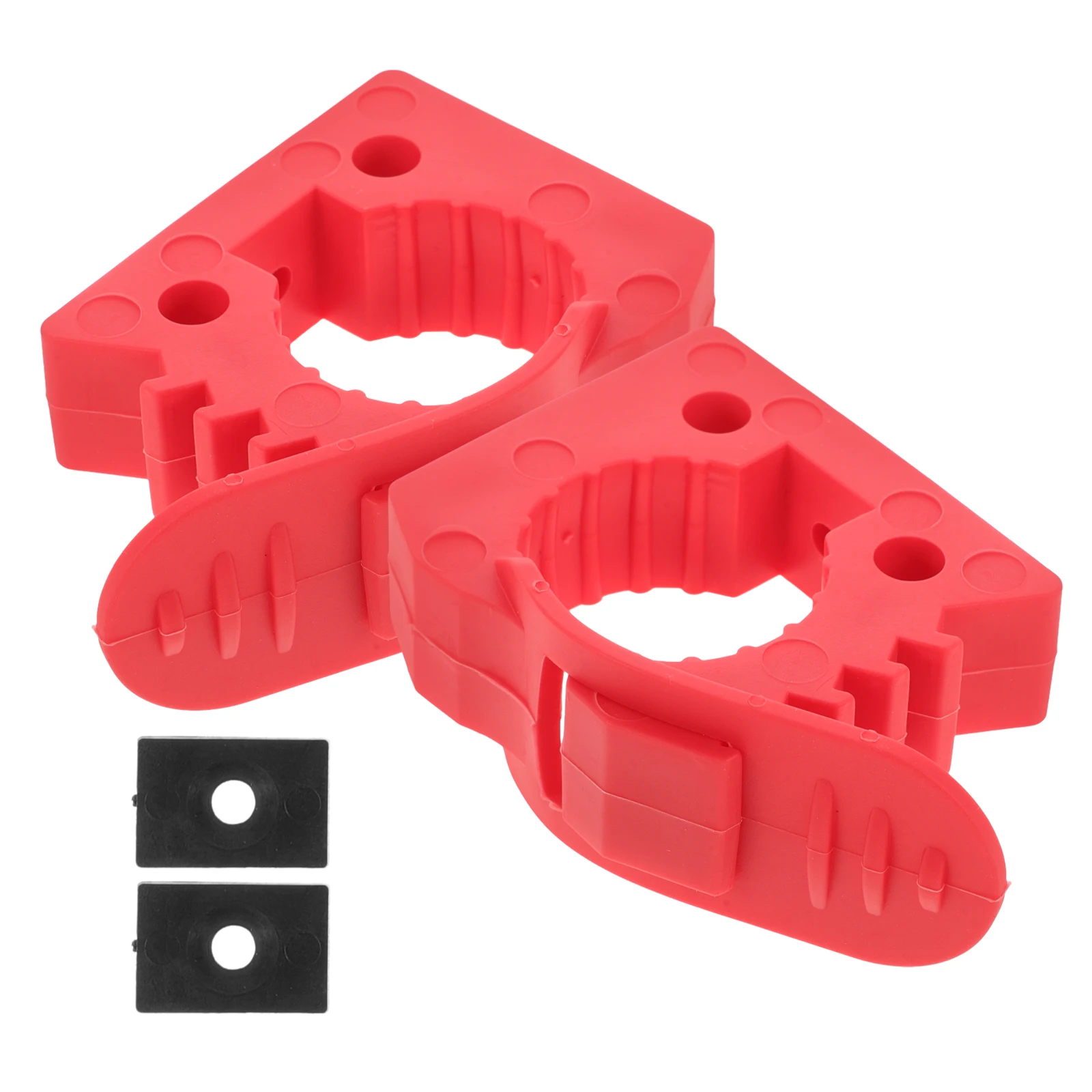 

2pcs Quick Release Clamp for Mounting Tools Shovels Spades ATV Accessories Rubber Grip Red Color Easy Use Outdoor