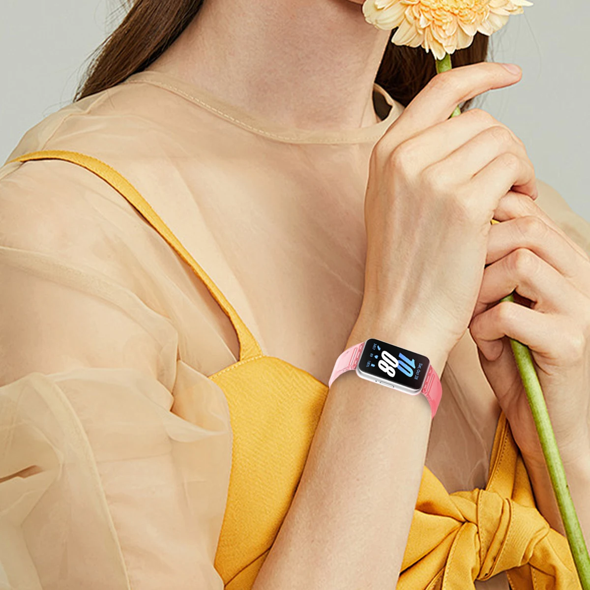 Pop Watchband For Samsung Fit3 SM-R39 Transparent Change Color Light Wrist Bracelet Samsung Fit 3 Strap Silicone Replacement Str