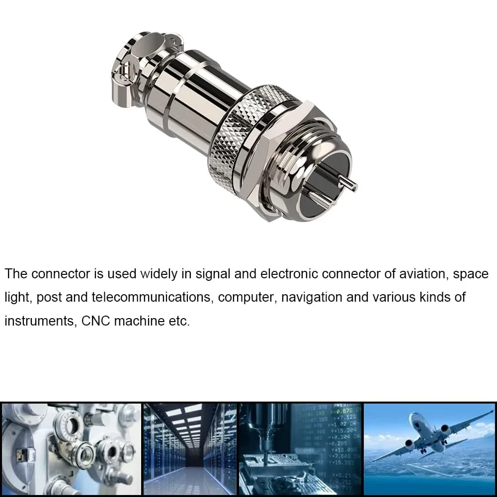 Przemysłowa pozłacana wtyczka męska GX16 2 Pin/3 Pin /4 Pin Aviation/gniazdo żeńskie czysta miedziana głowica zasilająca gniazdka