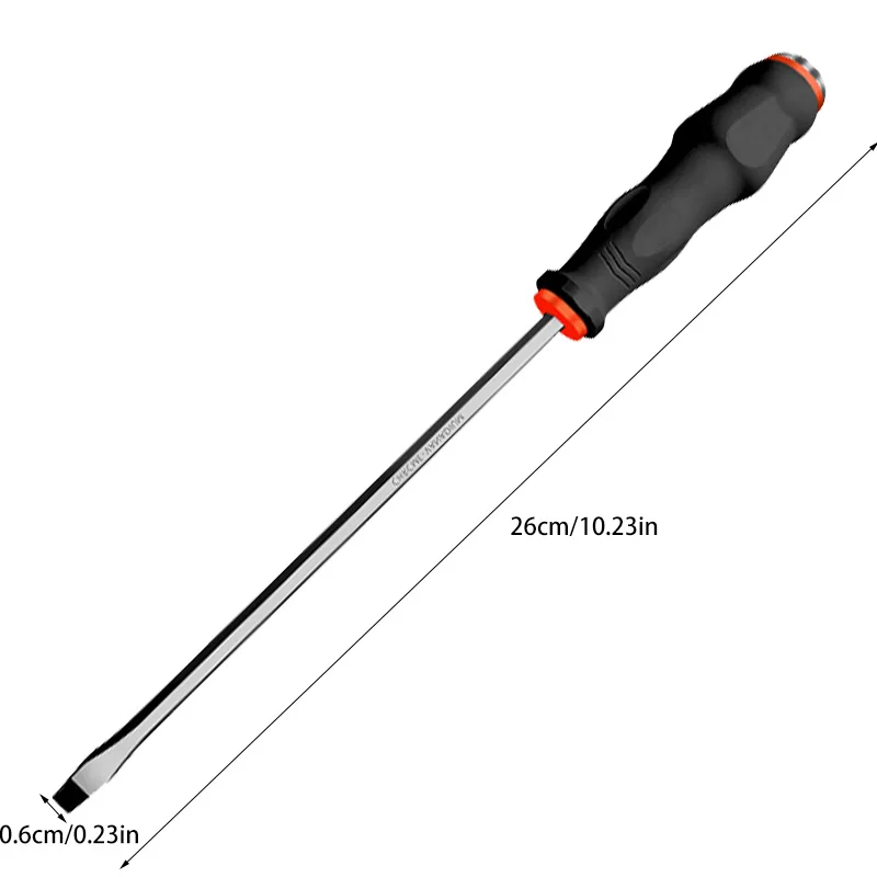 Core type straight screwdriver 6 × 150mm can be used to tap the screwdriver