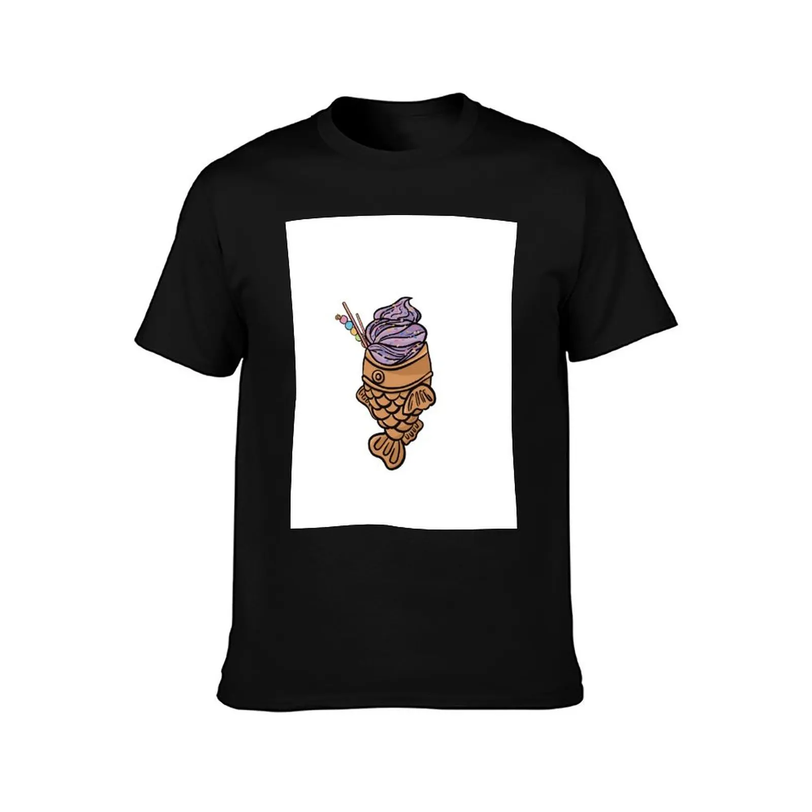 Cute Taiyaki with outline T-Shirt graphic t shirt vintage anime shirt men t shirts high quality