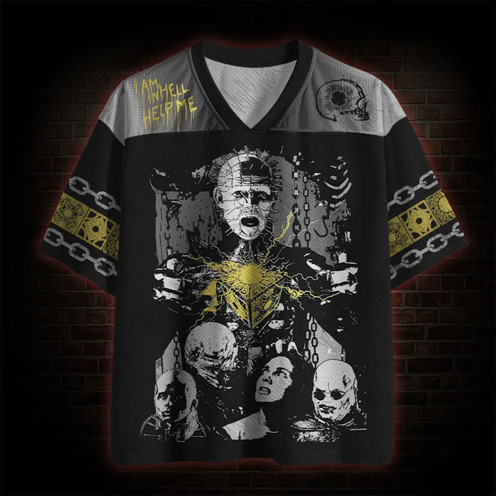 Hot Selling Products, Terrifying Dark Series Clothing, Trendy Men's Short Sleeves Suitable for Sports and Fitness, Bicycles