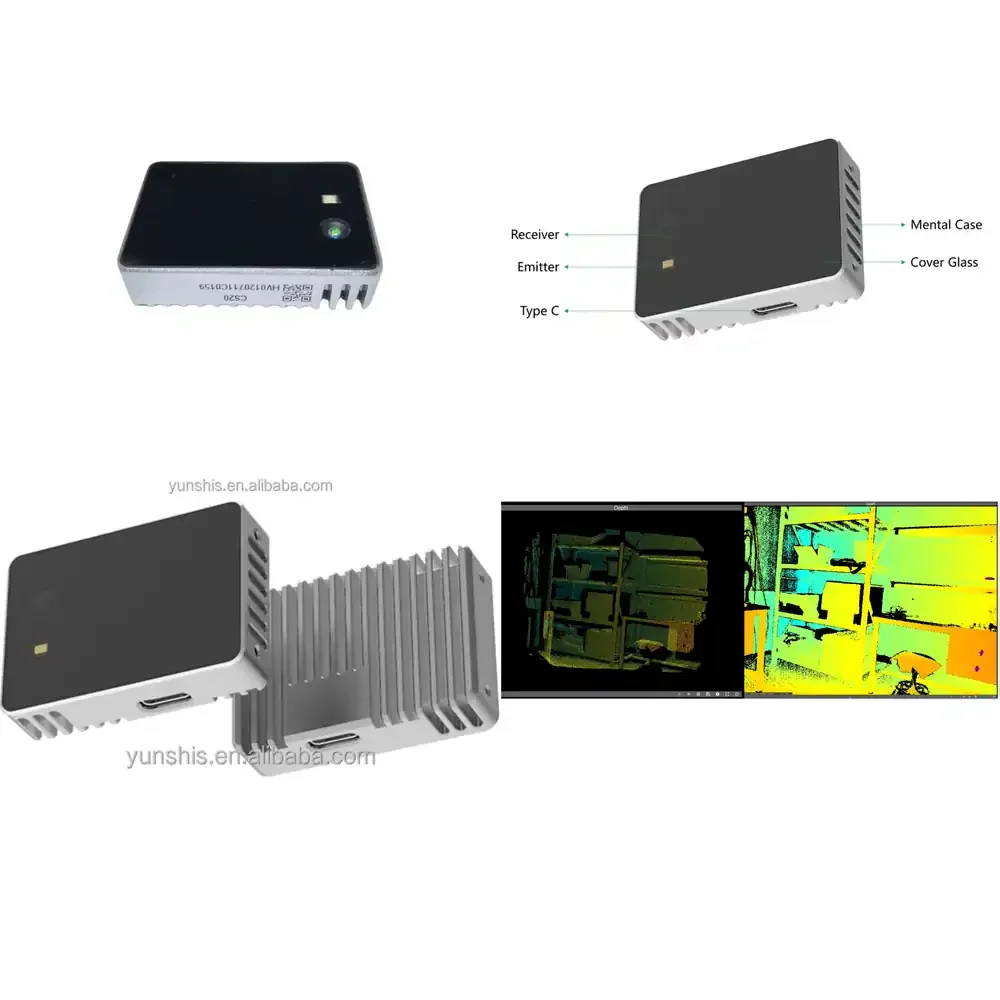 Yunshis High-Resolution Solid-State LiDAR with ToF Image Sensor Optical Sensor for People Counting (Demo)
