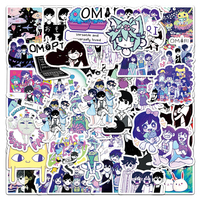 10/30/50pcs Game Omori Anime Graffiti Stickers Waterproof DIY Skateboard Laptop Cute Sunny Basil Cartoon Decals Toy Gift for Kid