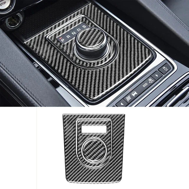 

For Jaguar XE XF-PACE Car Styling Carbon Fiber Car Central Control Gear Shift Knob Stickers Decals Decoration Accessories