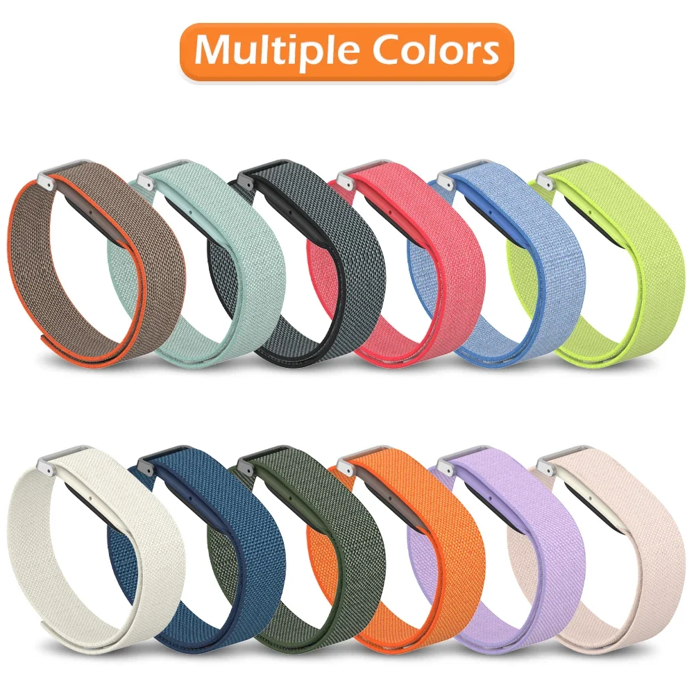 Buckle Integrated TPU Case Nylon Strap Soft for Google Fitbit Air Lightweight Nylon Band for Google Fitbit Air for Men Women