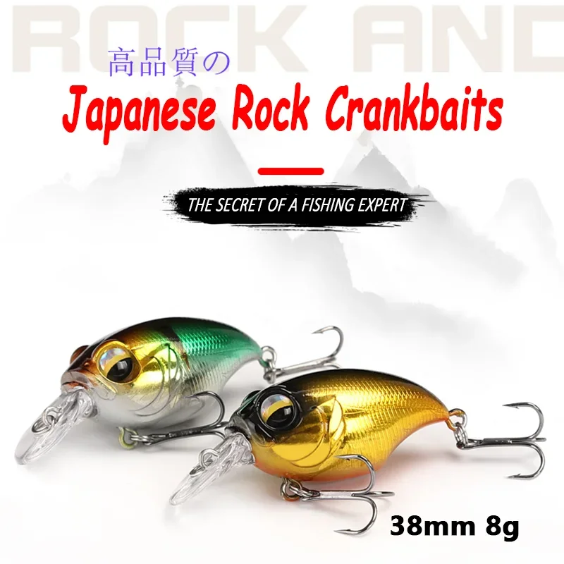 38mm 8g Japanese Crankbait Wobblers Lure Pesca Hard Bait Artificial Bait River Trolling Fishing for Bass Pike Perch Trout