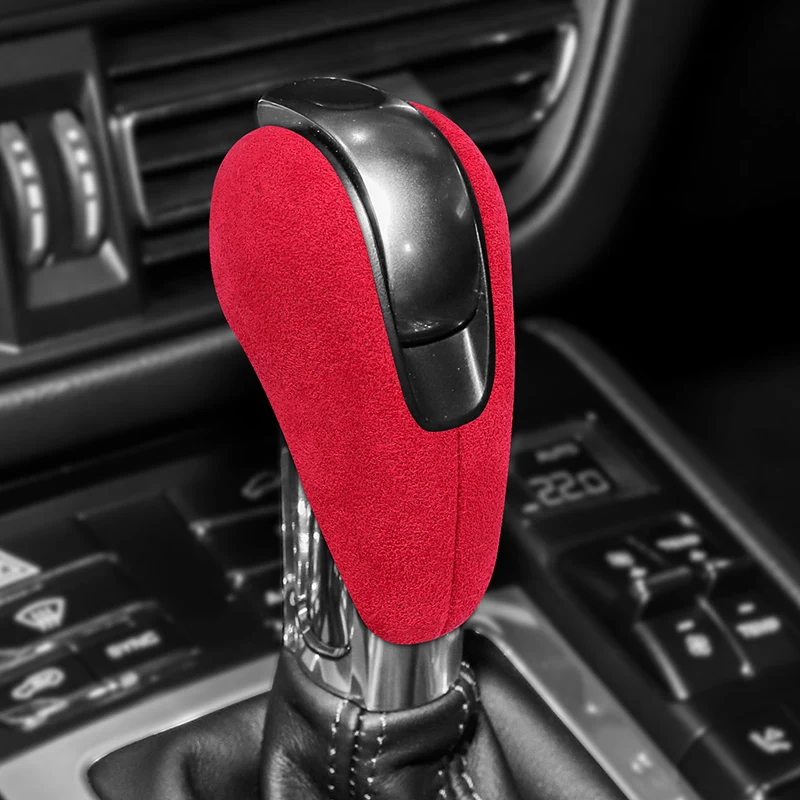 

Car Gear Shift Knob Cover Handle Protector Trim For Porsche Macan Panamera 718 911 Cayenne Car Interior Accessories Auto
