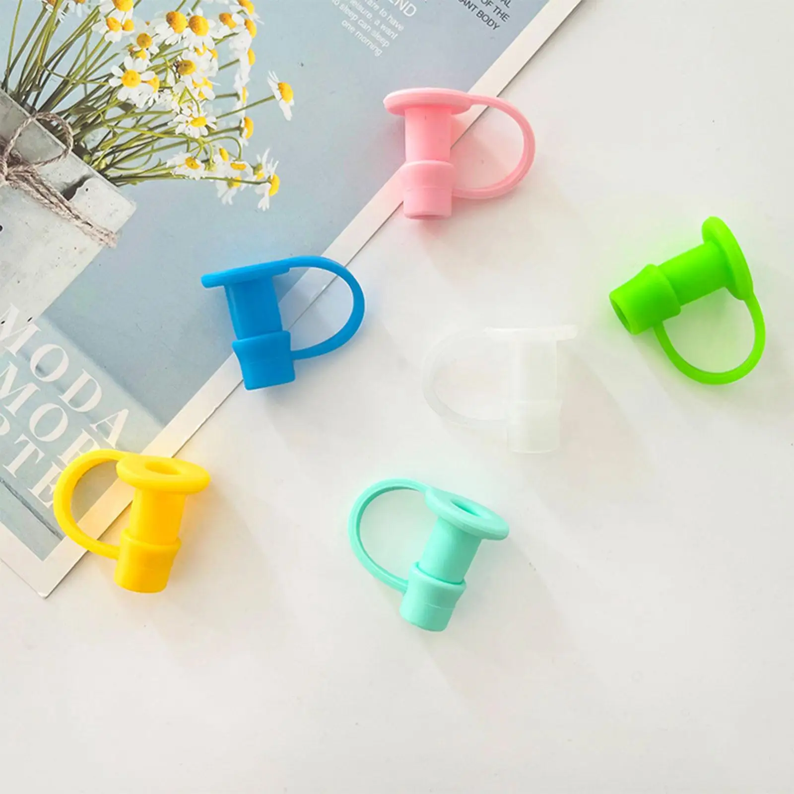 Straw Cover Cap Dustproof,Splashproof, Portable,Straw Plug ,Silicone Straw Tips Cover for Home Kitchen Outdoor