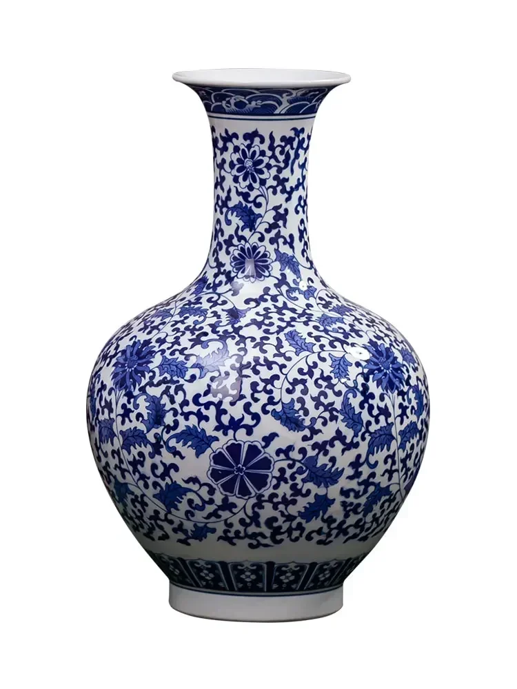 Jingdezhen Ceramic Vase Large Hand Painted Blue and White Porcelain Plum Vase Chinese Flower Arrangement Antique Porcelain