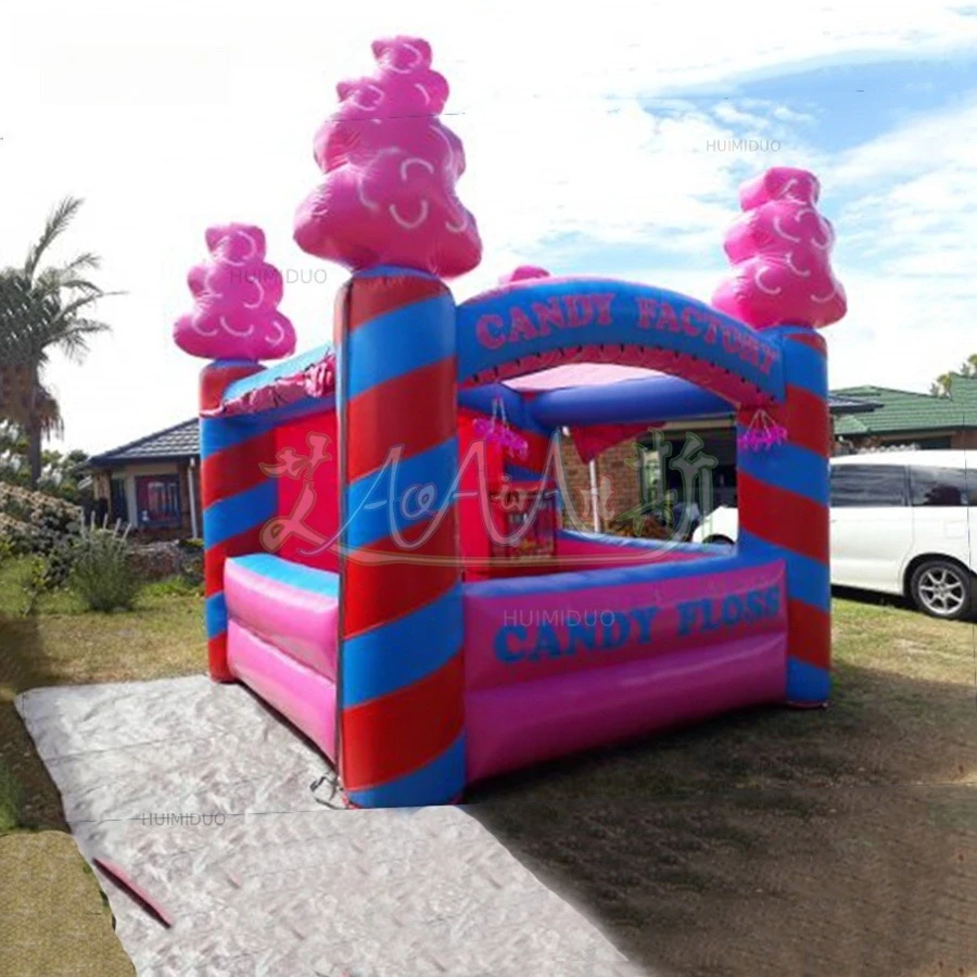 Top quality inflatable candy floss stall station inflatable concession stand booth for Carnival party